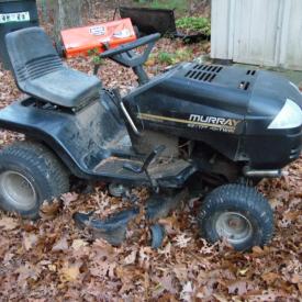 MaxSold Auction: This auction features tractor lawn mower, silver plate and silver look serveware, fireplace tools, gas grill, table saw, solid pine vintage dough cabinet and sofa table, dresser and nightstand set, matching royal chairs, dining room hutch, vintage board games, and much more!